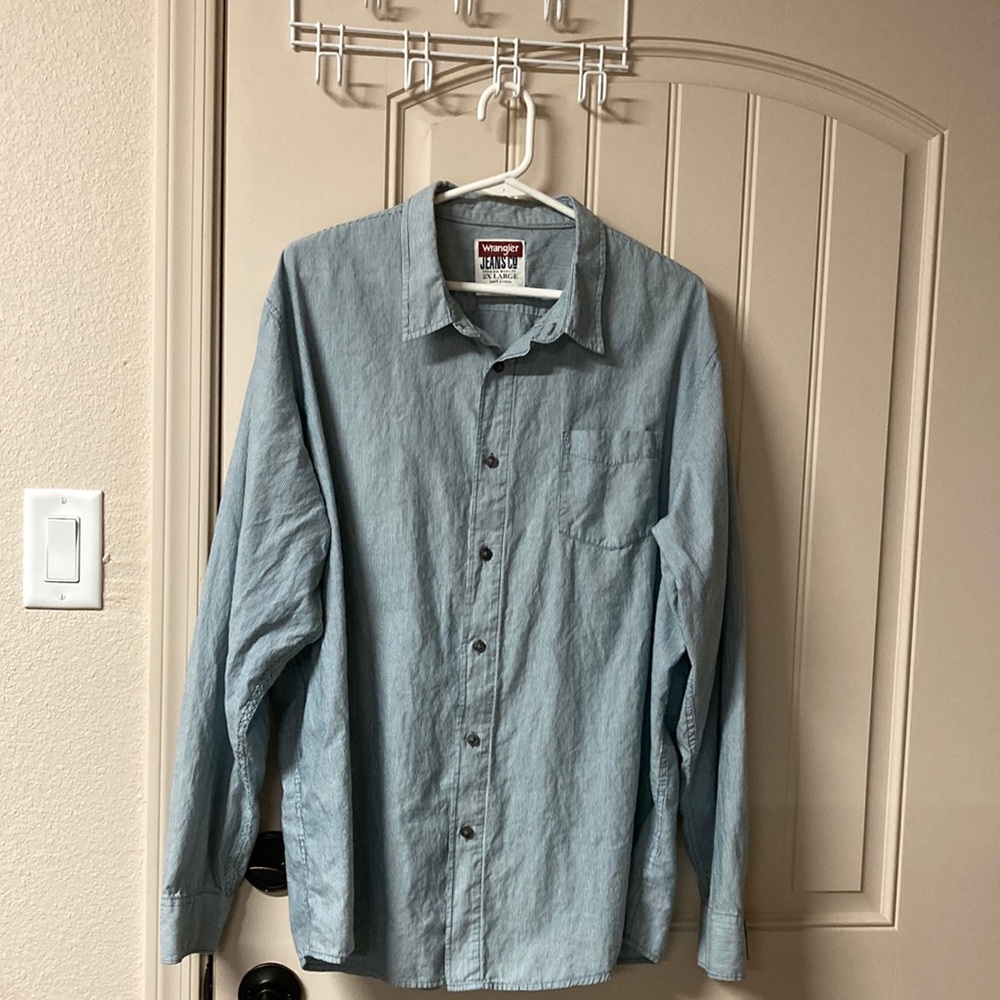 Wrangler Jeans Co Premium Cowboy Western Button Down Long Sleeves Shirt Size 2XL